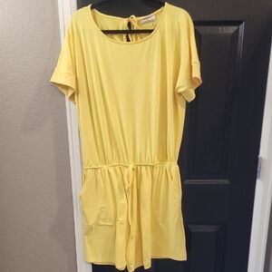ZENANA Yellow Short Sleeve Romper